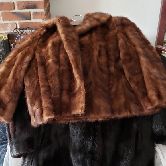 2 mink coats and 1 head band